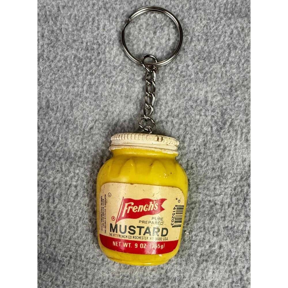 mustard jar keychain cryptid food charm weirdcore condiment toy‎ oddity